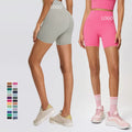 Custom Logo No Camel Toe Yoga Sport Shorts With Pockets Women Running Workout Fitness Booty Shorts