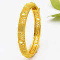 Wholesale Pakistani Bridal Jewelry Gold Plated Bracelet Manufacturer Geometric Hollow Bangles Jewelry Set for Women