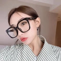 Newest Glasses square Womens Eye Glasses Women Oversized Anti Blue Light  Eye Glass Frames Optical Glasses