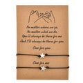 Heart Star Shield of David Moon Sun Crown Beads Clover Charm Bracelet Pinky Swear Promise Couple Bracelets