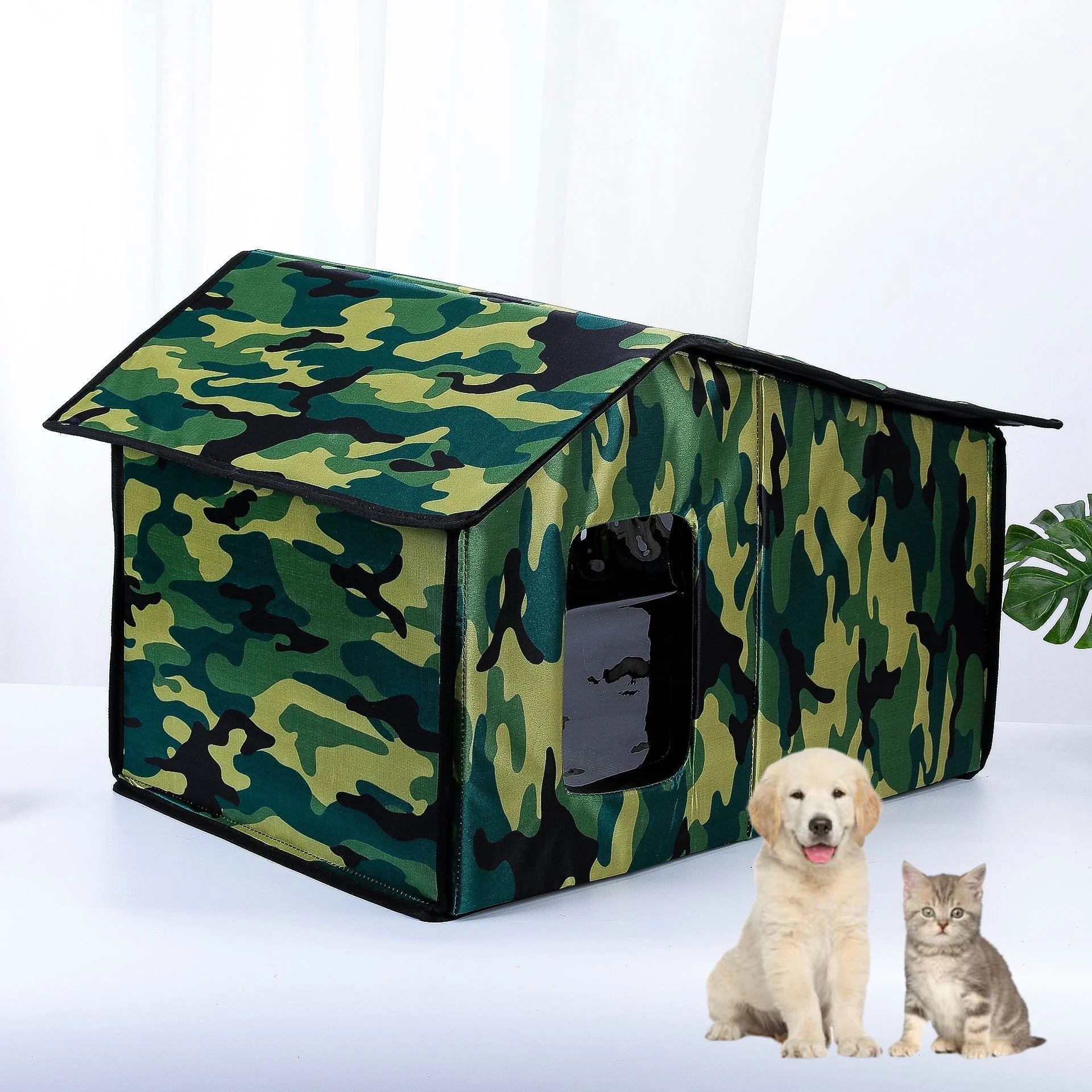 USMILEPET Outdoor Waterproof Foldable Cat House Winter Weatherproof Warm Feral Cat Cave Solid Wholesale Stray Cat Shelter