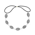 Antique Silver Metal Flower Hairband Head Chain Headwear Accessories