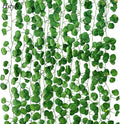 Artificial Hanging Vine Plants Leaves Greenery Garlands for Wedding Party Wall Patio or Yard Decoration (Begonia Leaves) FZH310