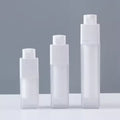 Luxury AS Double Wall Clear Frosted Square Twist Up Empty Refill 15ml 30ml 50ml serum Skincare Packaging Airless Pump Bottle