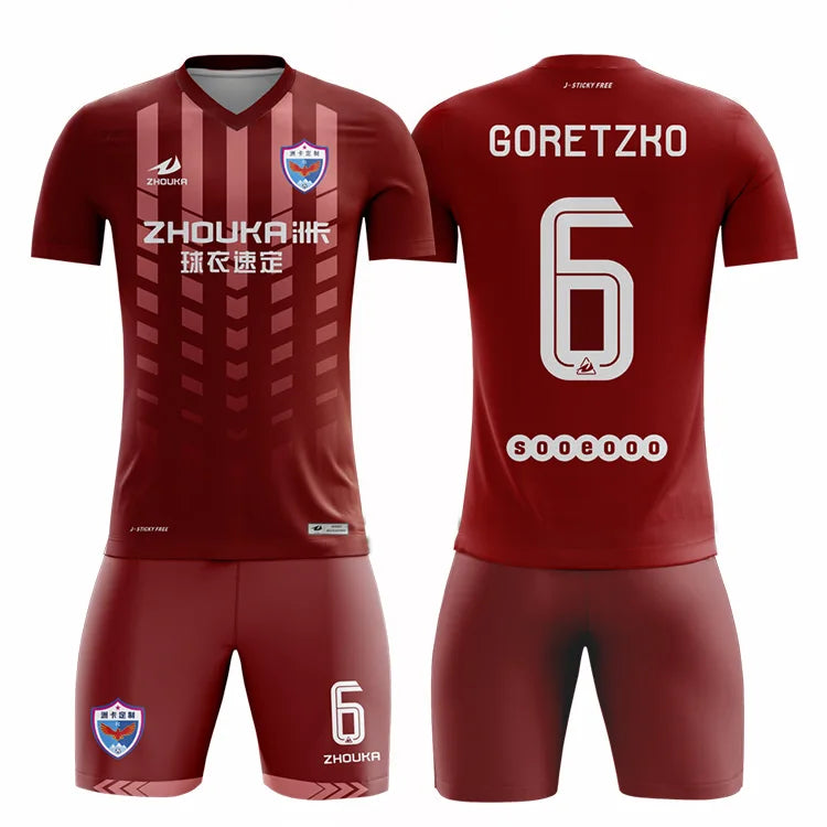 Dye Sublimation Transfer Process Design Is Smooth and Breathable  Soccer Jersey  for Men Custom Printed Football Uniforms