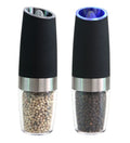 Automatic Stainless Steel Mill Electric Salt and Pepper Grinder Set Kitchen Tools Gravity Automatic Spice Mill with Light