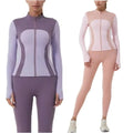 New Fitness Wear Slimming Yoga Wear Sports Coat Long Sleeve Top Zipper Gym Sport Workout Wear Fitness Yoga Coat Women