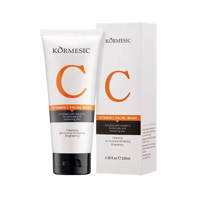 Face Wash KORMESIC Facial Cleanser Whitening Face Wash With Vitamin C for Oily Dry Skin