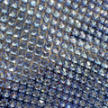 Haute Couture Sky Blue Crystal Rhinestone Square Diamonds Rhinestone Quality Beaded Mesh Fabric