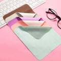 High Quality Glasses Cloth Two Color Imitation Suede Velvet Clean Screen Lens Microfiber Glasses Cleaning Cloth  Wholesale