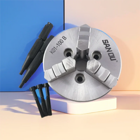 Mini Wood Lathe Chuck SANOU Brand 3 Jaw Self-Centering Manual Steel Chuck K01-50 K01-63 K01-80B K01-100B