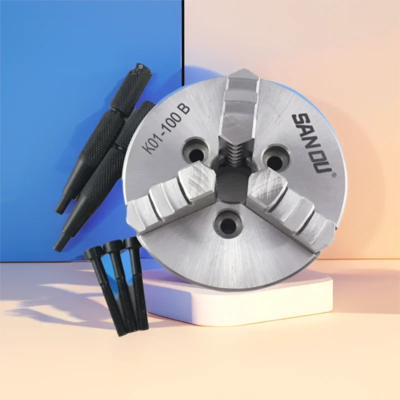 Mini Wood Lathe Chuck SANOU Brand 3 Jaw Self-Centering Chuck K01-50 K01-63 K01-80B K01-100B