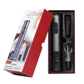 Promotional Business Gift 4pcs Electric Wine Opener Set Automatic Wine Bottle Opener Gift Set