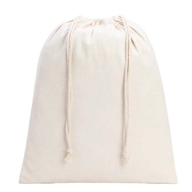 Custom Bags Cotton Drawstring Bag Fabric Pouches Washable Laundry Bags Travel College Dorm Basket Hamper Liner Clothes Organizer