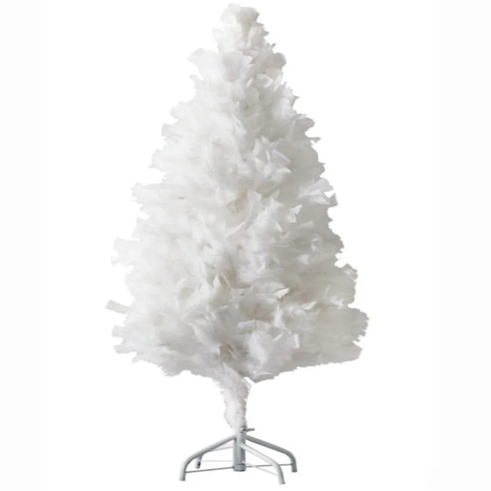 4ft 2024 White Feather Christmas Trees for Outdoor Interior Home Office Room Winter Holiday Party Decor Item Ornament Supply