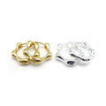 Hot Spring Fashion Gold Plated Vintage Style Brass Hoop Huggie Earrings High Polish Geometric Design with Soft Bamboo Accents