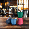 Office Couple Stainless Steel Coffee Mugs Eco-Friendly Italian Cappuccino Cup for Espresso Drinks for Parties European Design