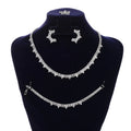Wholesale Drop Shipping Ready Stock Classic Wedding Accessories Copper Alloy Cubic Zirconia Fashion Jewelry Set for Women BN8083