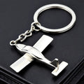 Simple 3D Aircraft Keychain Airplane Pendant Aviation Model Ornaments Keyring Holders Travel Keyring Friendship Jewelry