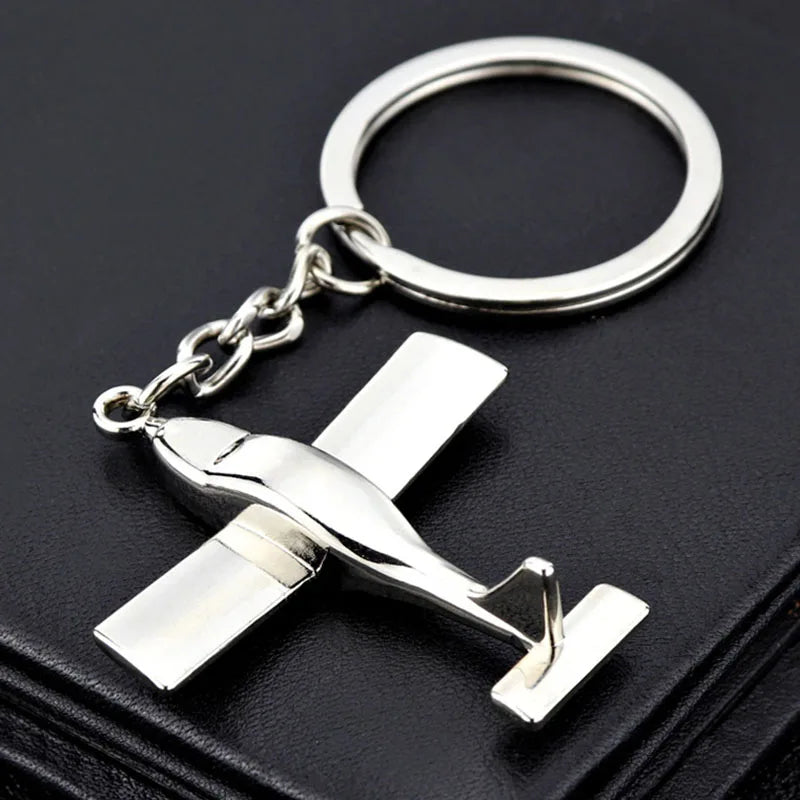 Simple 3D Aircraft Keychain Airplane Pendant Aviation Model Ornaments Keyring Holders Travel Keyring Friendship Jewelry