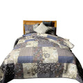 Latest Design Cotton Quilted  Patchwork Bedspread Bedding Set