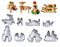 BPA Free DIY Multiple Styles 8pcs Per Set Biscuit Cutter Set Cookie Mold Set  Christmas 3D Cookie Cutter
