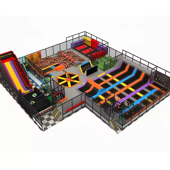 Best Selling Indoor Playground Children Rectangular Bounce Trampoline Slide Ball Pool Combination Children's Playground