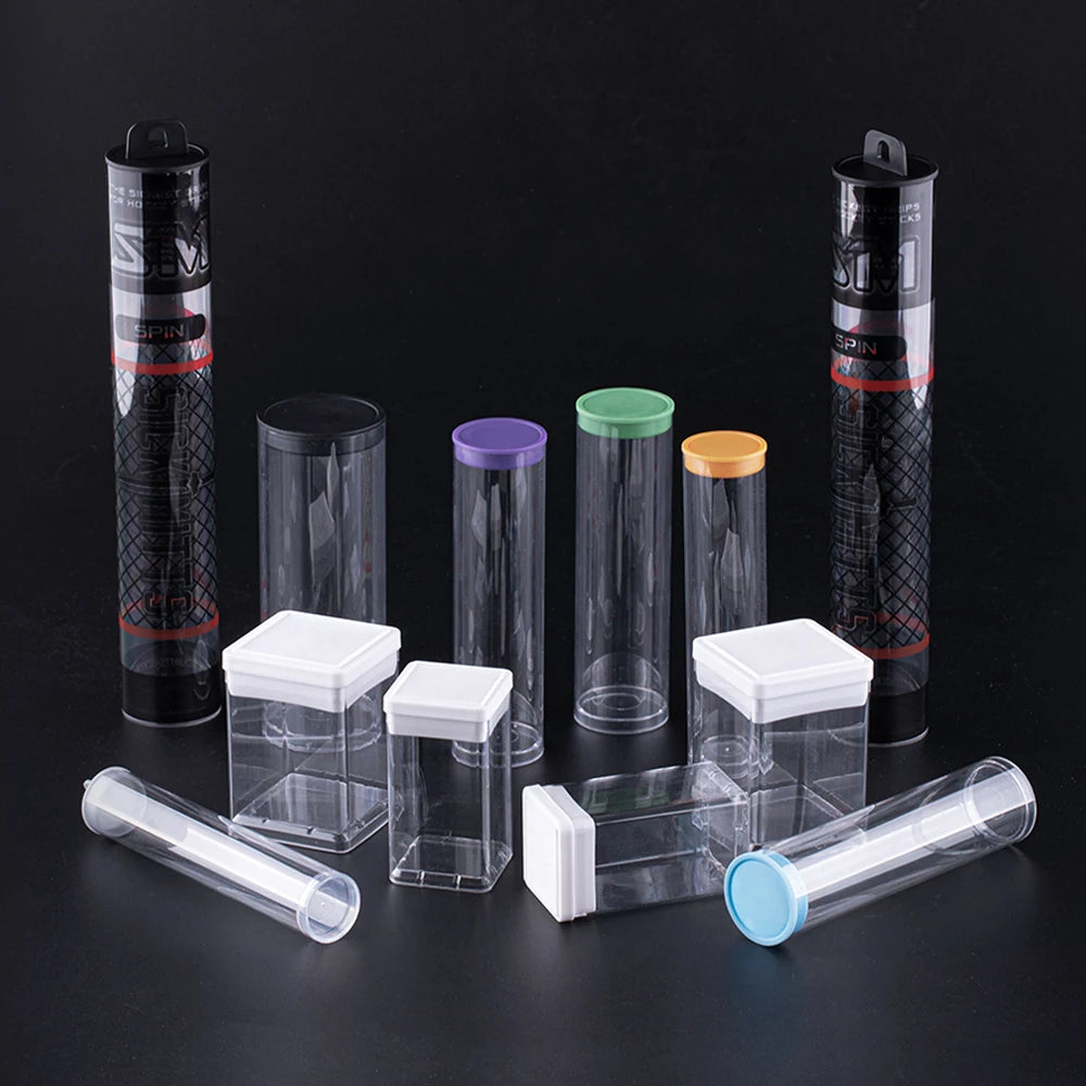 Premium Food Grade Transparent Cylinder PETG/PCTG Candy & Chocolate Packaging Tubes with Screen Printing Custom Length End Caps