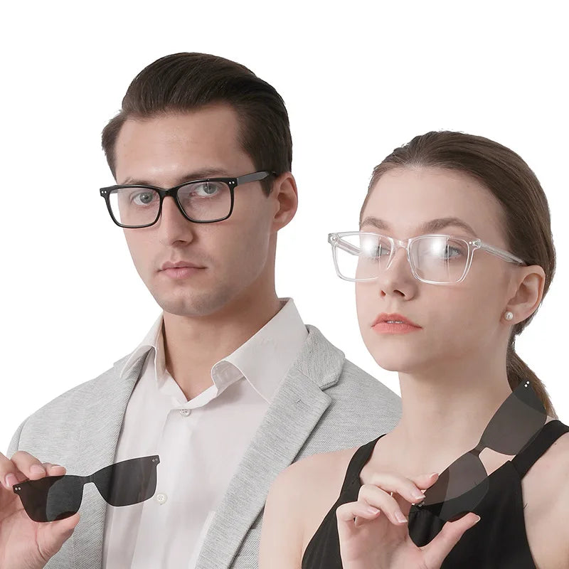 2022New Arrival Acetate Eyewear Hand Made Optical Frames Polarized Clip Sunglasses