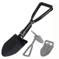 Folding Shovel 23" Survival Shovel Backpack Hiking Shovel Carbon Steel with Saw Edge