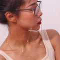 Fashion Jewelry Pearl Glass Chain 18k Gold Plated Stainless Steel Eyewear Accessories Women Jewelry