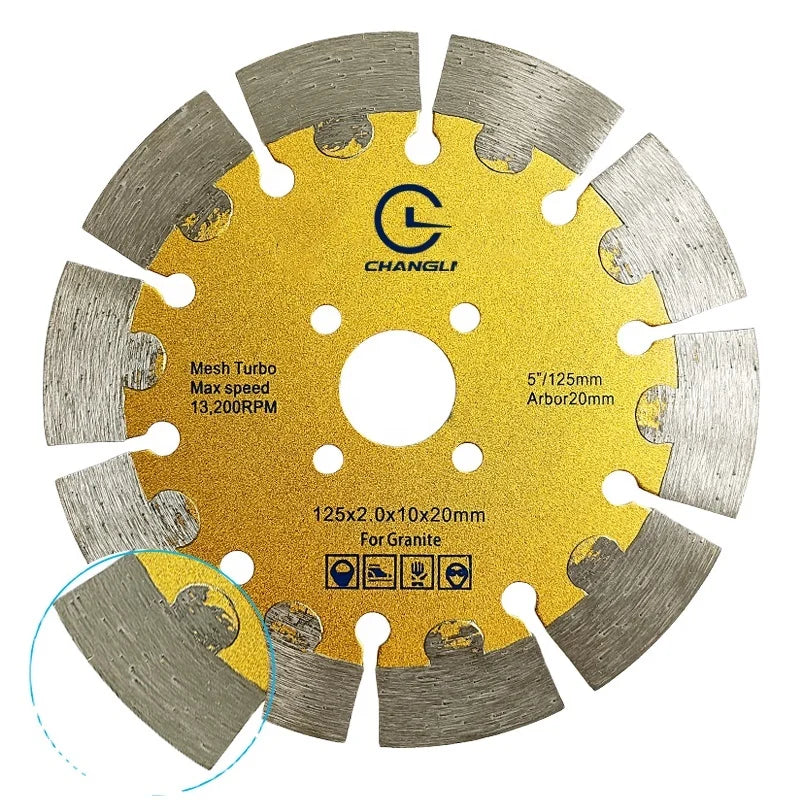 CHANG LI 125mm Ultra Thin Industrial Nitride Coated Professional Grade Granite & Ceramic Tile Cutting Diamond Saw Blade OEM