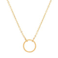 18K Gold Titanium Steel Clavicle Chain Light Luxury Personality Circle Choker Circular Ring Pendant Necklace MegaBDM