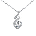 Fashion  925 Sterling Silver Heart Necklace Fine Jewelry Necklaces Pendant Charm for Jewelry Making