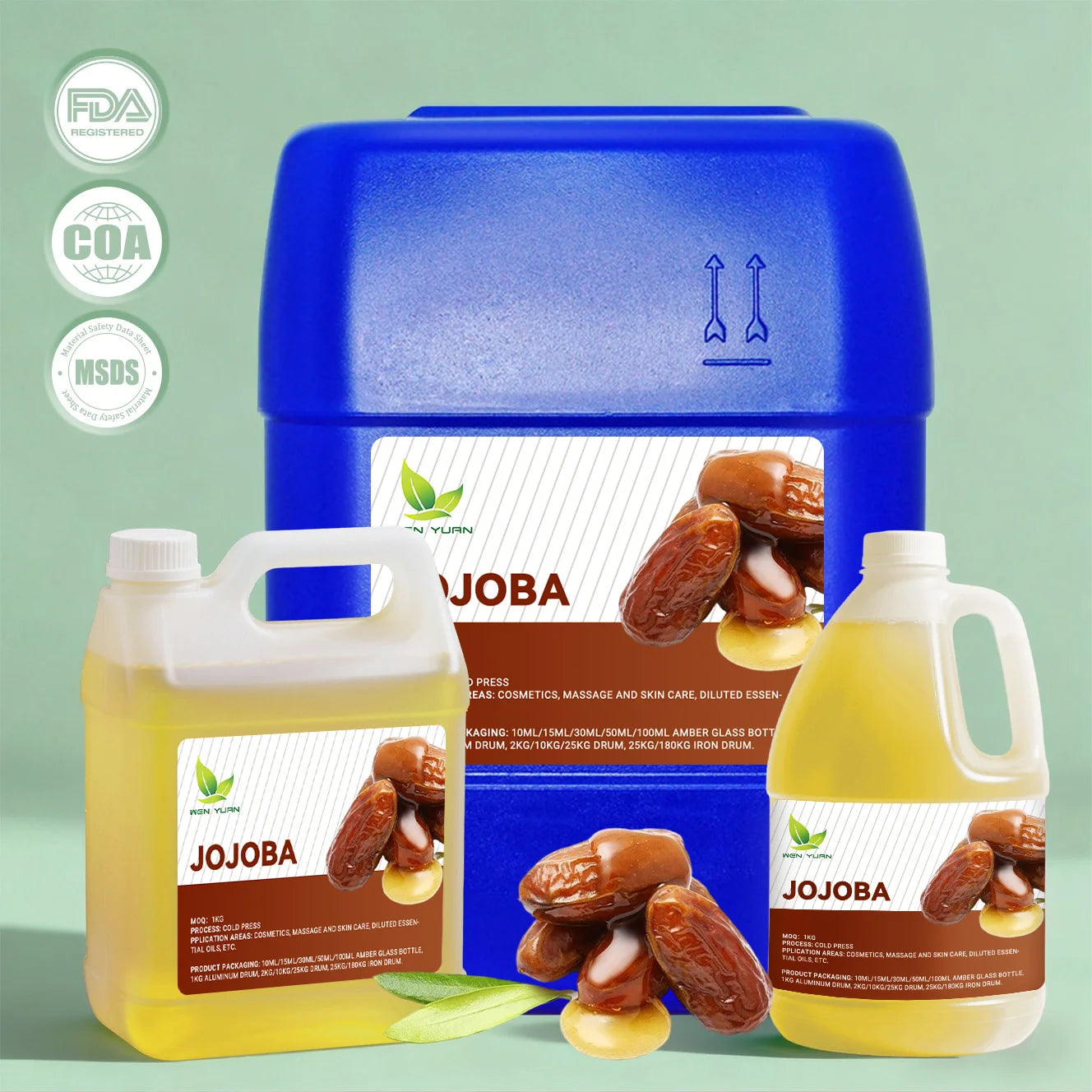 100% Pure Natural 5kg Carrier Oil Jojoba in Bulk Oils Pure Spa Essential Cosmetic Grade Natural Hair Growth Oil
