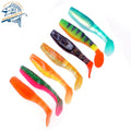 100mm/10g Custom Silicone Paddle T Tail Multi Section Soft Lure Bait Segmented Wobbler Artificial Worm  Fish Lure for Top Water