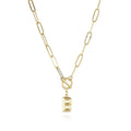 Golden Letter Pendant 18k Gold Plated Link Chain 26 Alphabet Initial Letters Charms Necklace Jewelry Gift