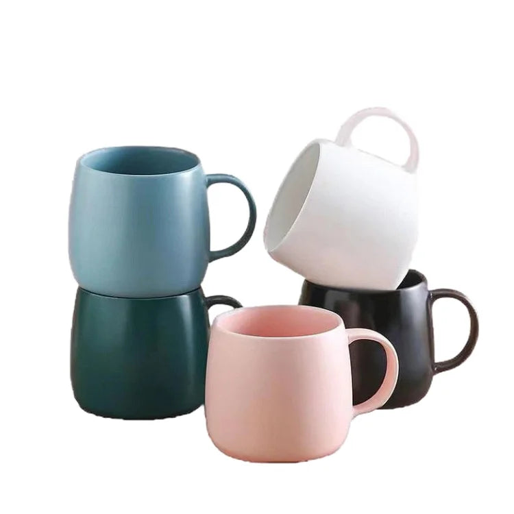 Ceramic Custom Mug Coffee Mug With Handle Business Gift Nordic Creative Color Minimalist Porcelain Coffee Mug Ceramic