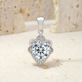 Fine 925 Sterling Silver Heart Pendant Necklace Gold Plated Jewelry for Women Fashion Jewelry Necklaces Wholesale
