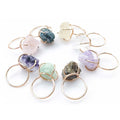 Fashion Jewelry Original Natural Stone Rings Crystal Stone Rings Adjustable