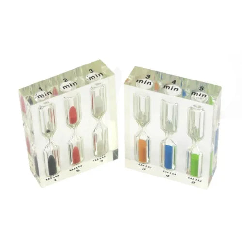 3 in 1 Transparent Plastic Acrylic Timer Hourglass for Kids Child Birthday Gift Decor Desktop Game Timing