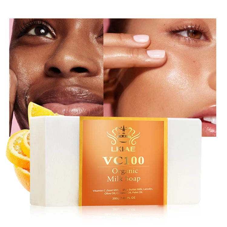 OEM ODM Wholesale Beauty Moisturizing Anti-acne Pimple Removal Fair Skin Care Smooth Goat Milk Vitamin C Beauty Soap Whitening