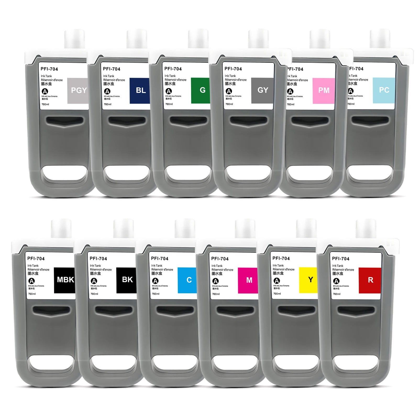 AOMYA PFI-704 Compatible for Cartridge Chip for IPF810/810pro/820/820pro/IPF825/815 Pigment for 700ml Full ISO9001