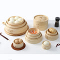 Home and Breakfast Shop Chinese Bamboo Food Steamer Set for Steam Cooking