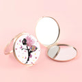 Mini Luxury Double-sided Foldable PU Leather Cosmetic Mirror Multiple Styles Available.