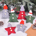 New Trend Christmas Diy Christmas Knitted Hat Five Pointed Star Small Pendant Creative Tree Pendant for Party Decoration