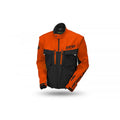 TAIGA Men's Enduro Jacket with Detachable Sleeves and Included Protections Black/Orange