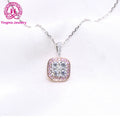 Fine Jewelry D Color VVS Round Brilliant Cut Moissante Pendant 14K Solid Gold Moissanite Diamond Pendant Necklace for Gift
