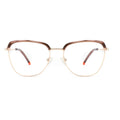 FEROCE 2022 Lady Glasses Ready Goods Lamination Tip Optical Eyewear Elegant Acetate Combine Metal Frames