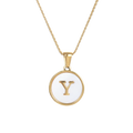 Luxury Necklace Gold Plated Stainless Steel Edge Shell Pendant Fashion Necklace Jewelry Valentine' Day Gift for Girl